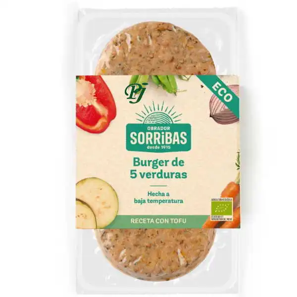 Hamburguesa 5 Verduras 160Gr (Horneada Ob) Sorribas – Biogra