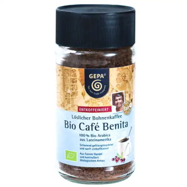 Cafe Instantaneo Descafeinado Liofilizado Bio 100Gr Gepa – Comercio Justo
