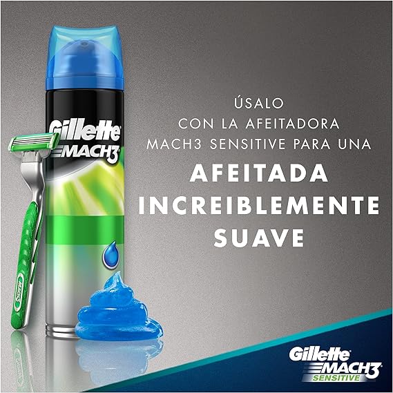 Gillette Mach3 Gel de afeitar Piel sensible 198g - Imagen 3